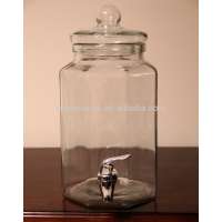 4L Glass beverage jar with tap