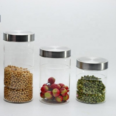 Borosilicate Moisture-proof Glass Sealed Jar Transparent Glass Bottle Storage Jar for Tea/Nuts/Cereal