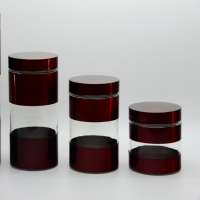 wholesale high quality glass storage jars with metal coating