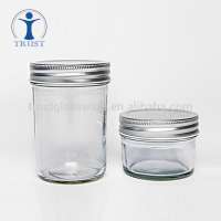 Manufacture Wholesale Machine Made High Quality New Design Cheapest Glass Jar with Screw Top Lid